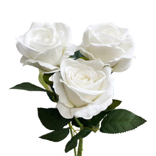 Set of 3 Elegant Long-Stemmed Artificial Roses