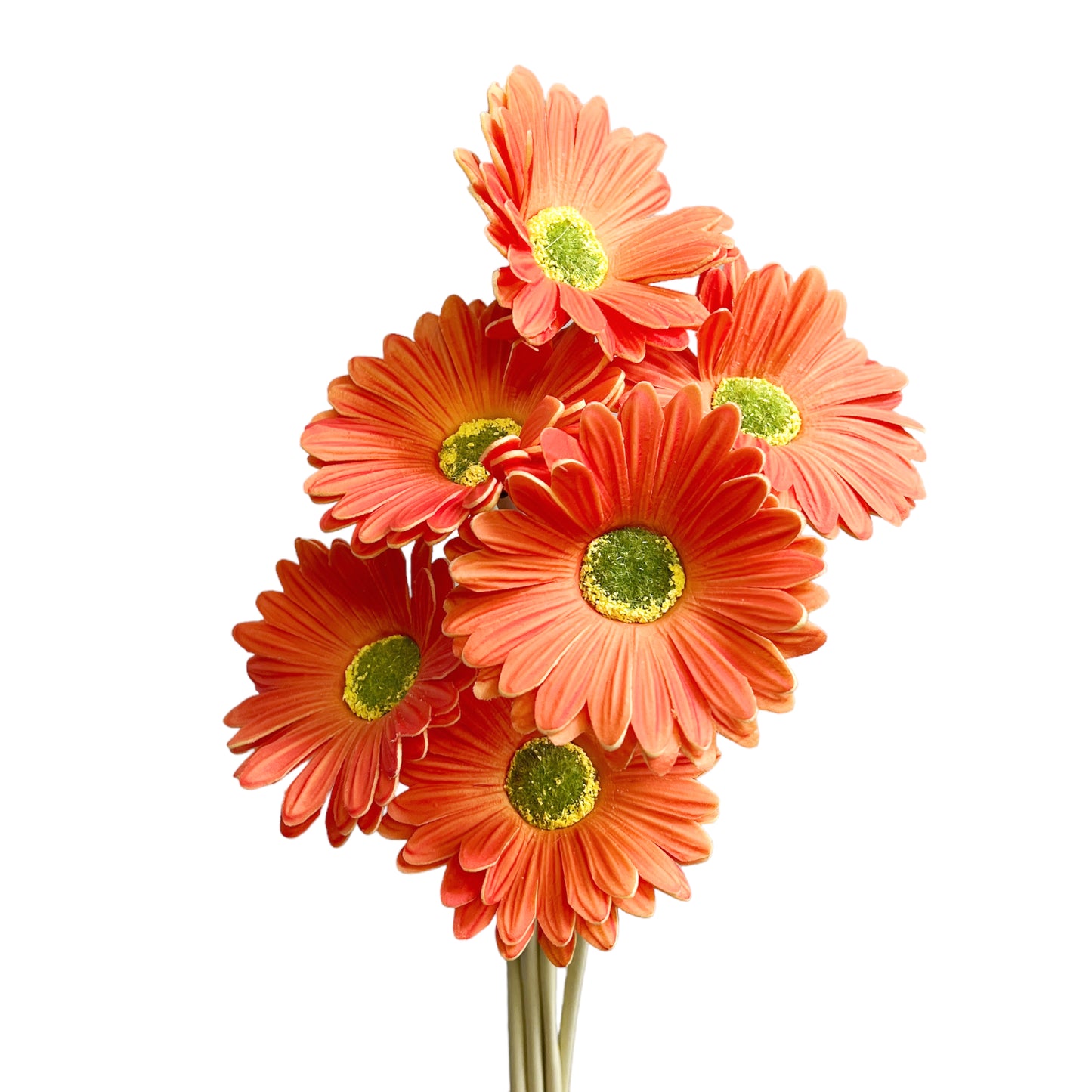 Artificial Real Touch Gerbera Barberton Daisy Stems (Set of 6)