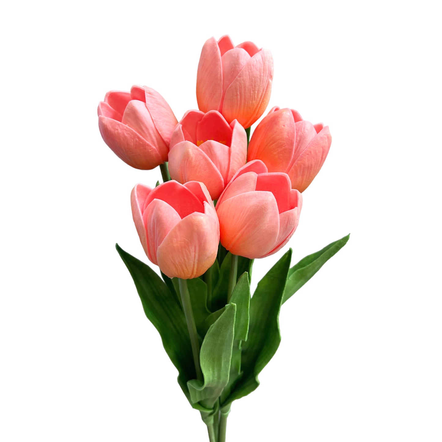 Set of 6 Real Touch Artificial Tulip Stems, 20 inches Tall
