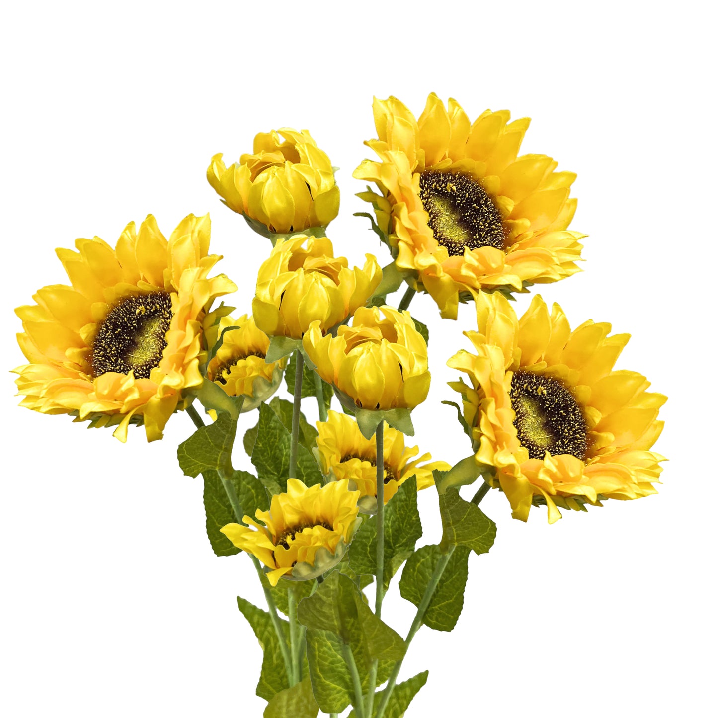 Set of 3 Artificial Sunflower Stems - 26 inches Tall