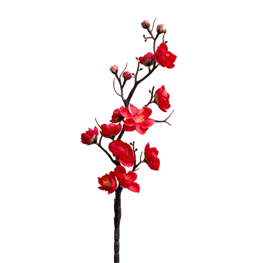 Set of 3 Artificial Plum Blossom Stems 24 inch Tall