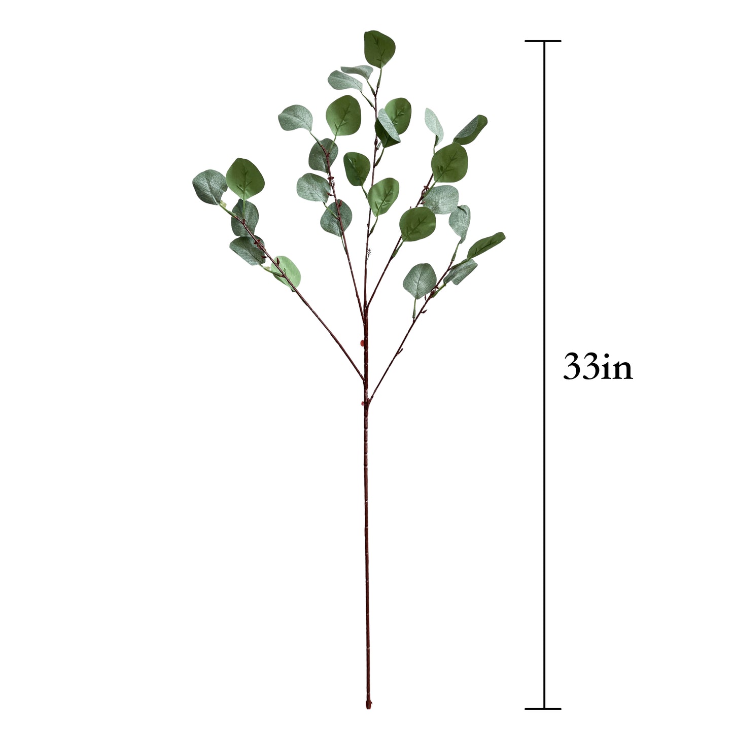 Set of 2 Artificial Eucalyptus Stems - 33 Inch Tall