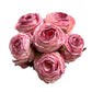 Artificial Toasted Edges Handcrafted Rose Stem (Set of 6)