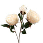 Set of 2 Artificial Champagne Rose Stems, 30 Inches Tall