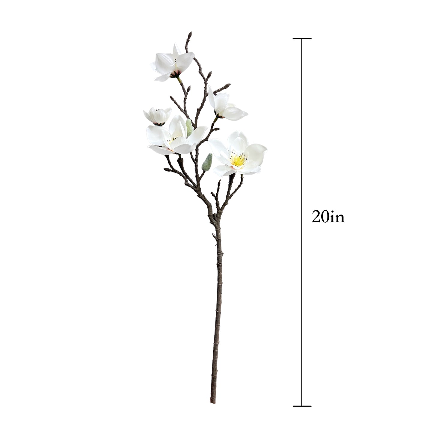 Set of 3 Artificial Magnolia Flower Stems
