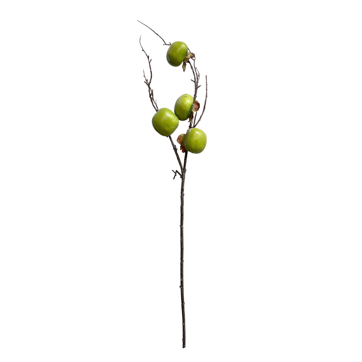 Set of 2 Artificial Persimmon Branches - Lifelike Decorative Stems, 30 inches Tall