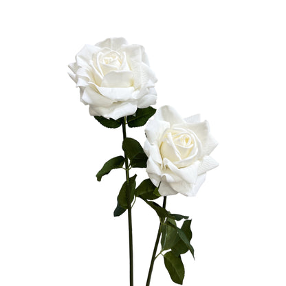 Set of 2 Lifelike Artificial Roses with Long Stems - 30in Tall