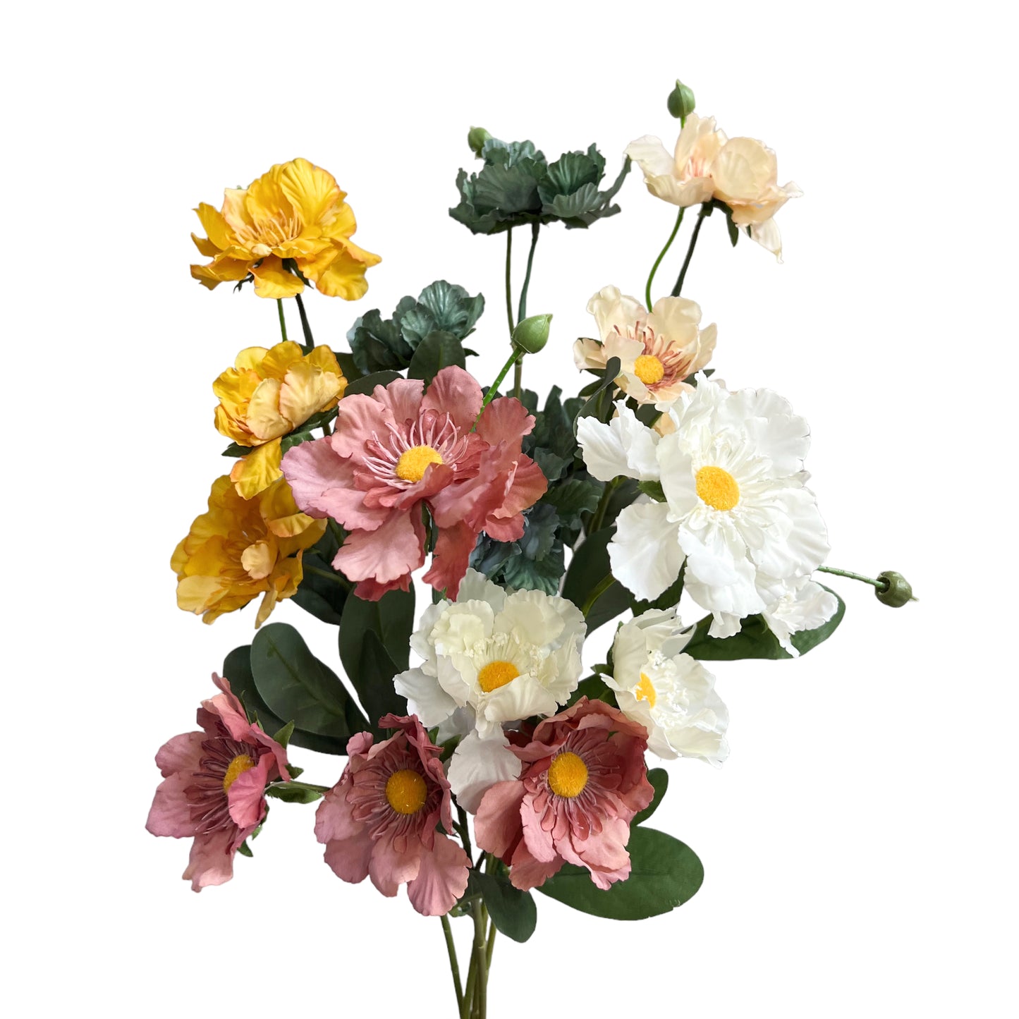 Artificial Poppy Flower Stems (Set of 3)