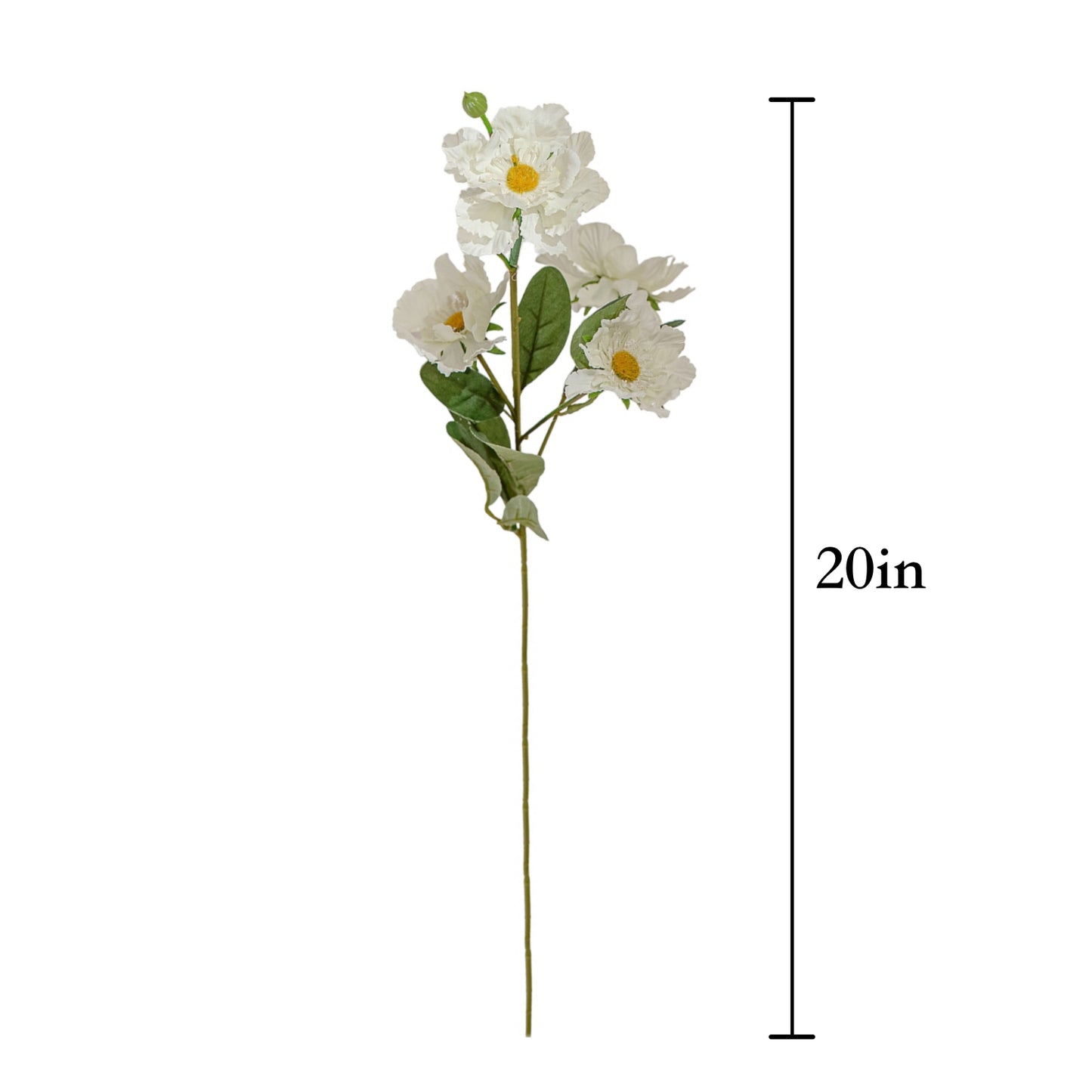 Artificial Poppy Flower Stems (Set of 3)