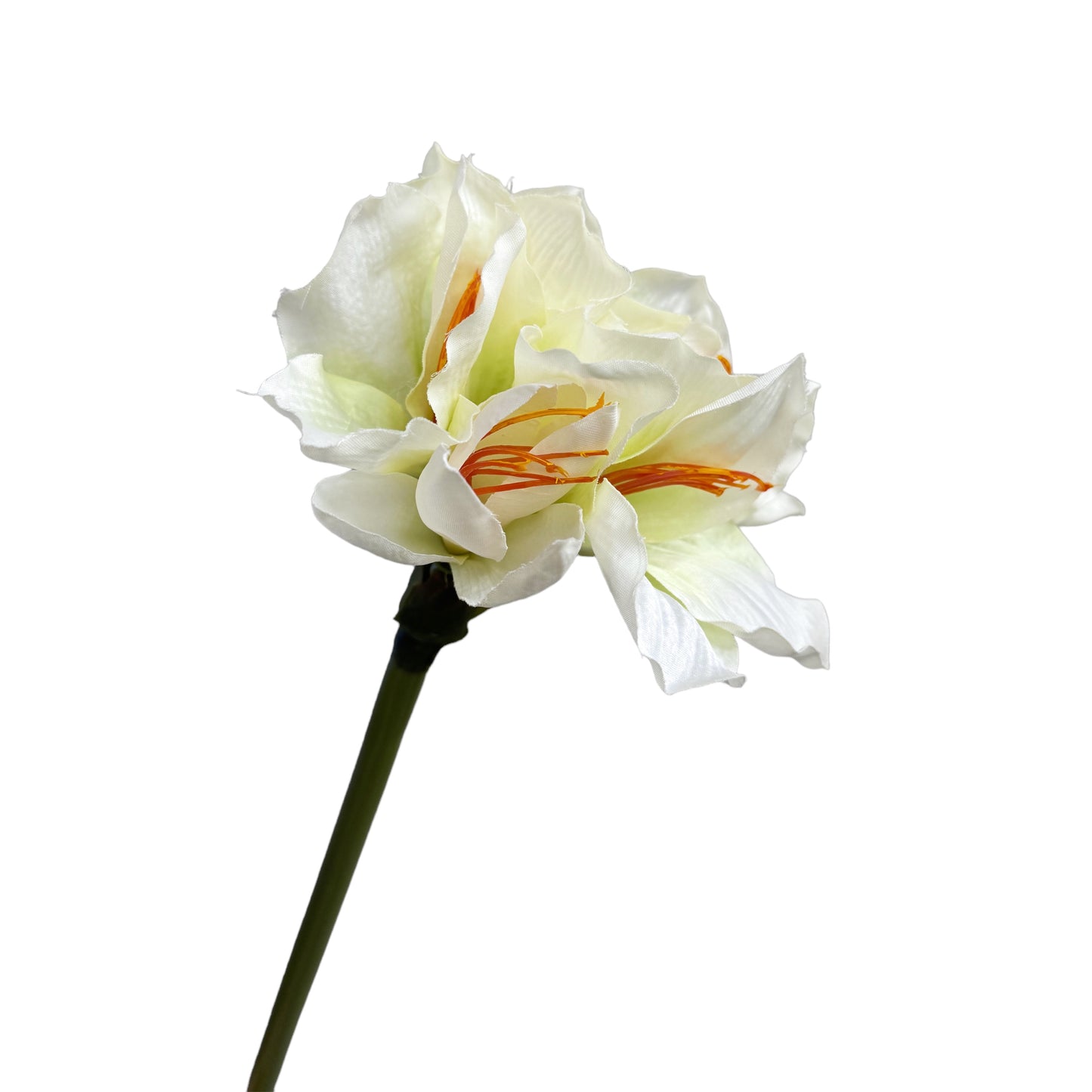 Elegant Artificial Amaryllis Duo, 24" with Flexible Stems