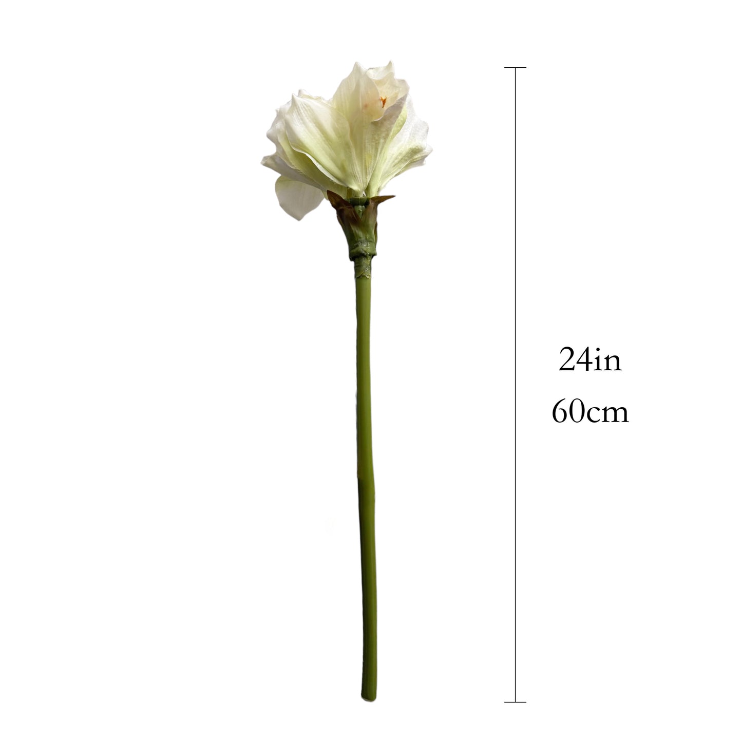 Elegant Artificial Amaryllis Duo, 24" with Flexible Stems