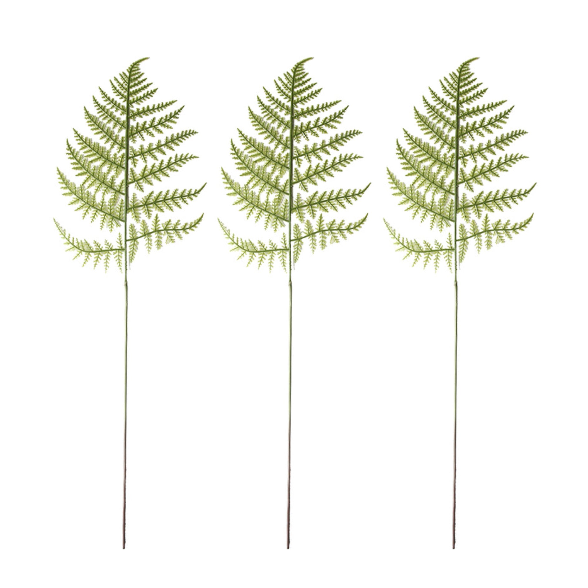 Set of 3 Artificial Fern Leaves with Flexible Stems - 26