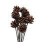 Woodland Charm Pinecone Stems - 19-inch Flexible Artificial Pine Picks, Set of 10
