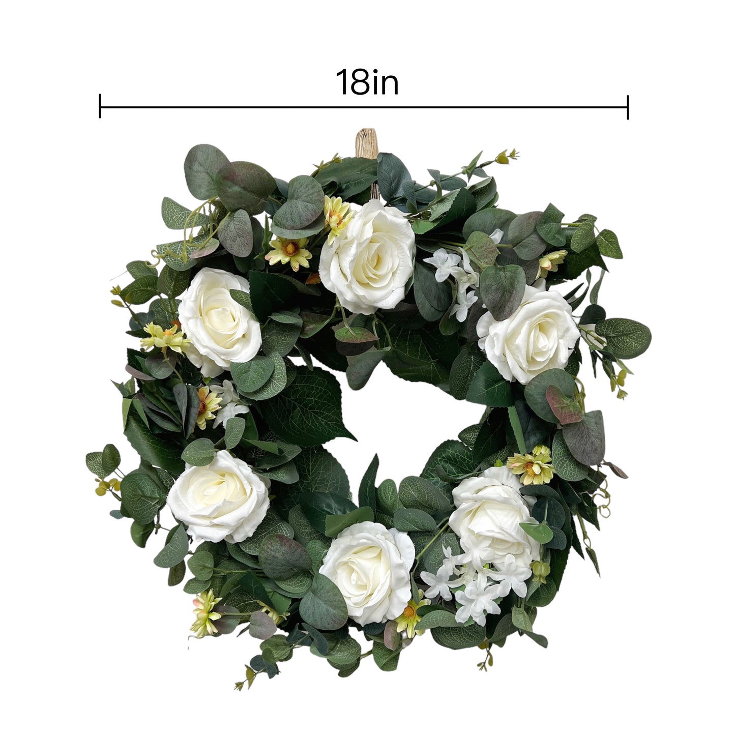 Artificial Rose & Eucalyptus Wreath