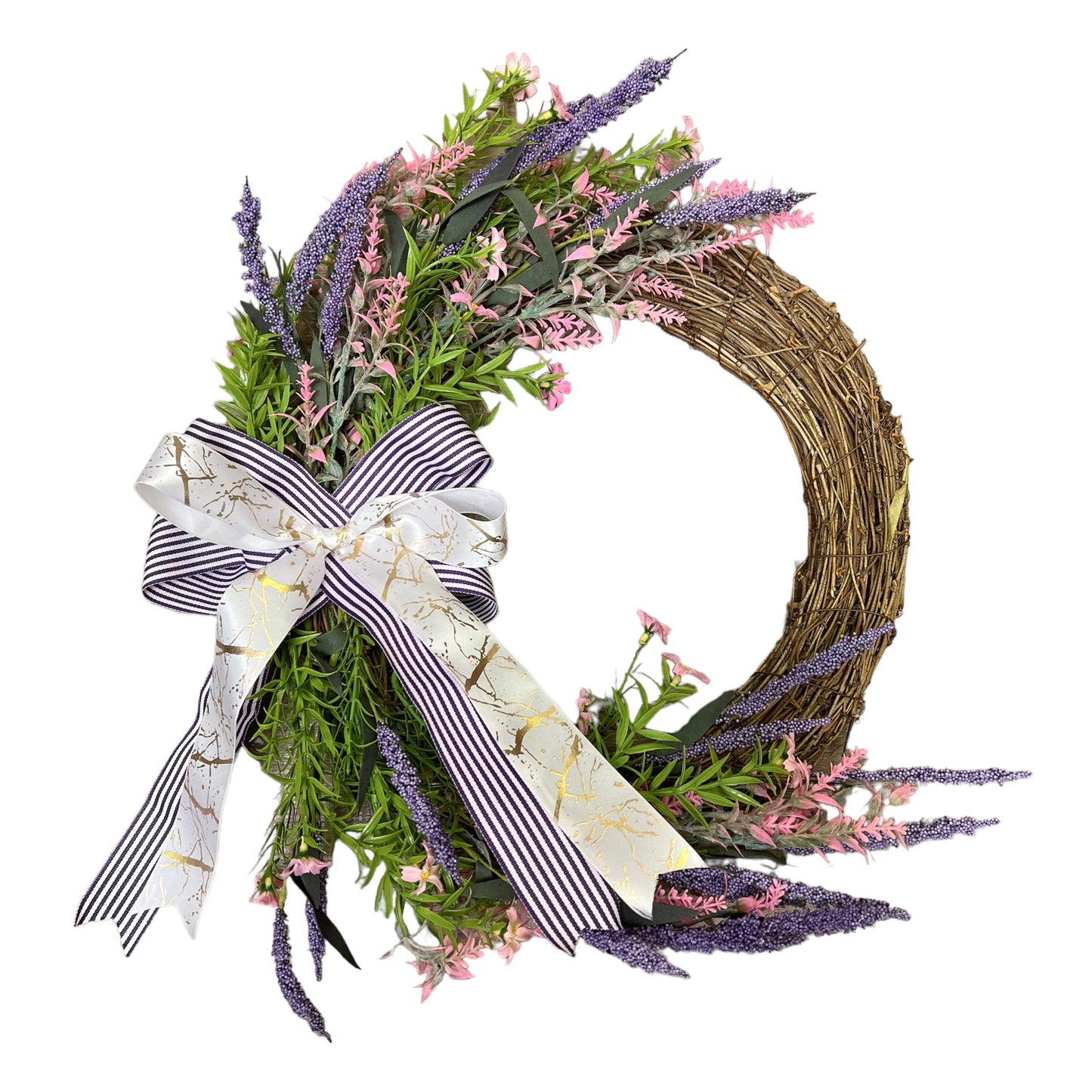 Artificial Lavender & Daisy Wreath