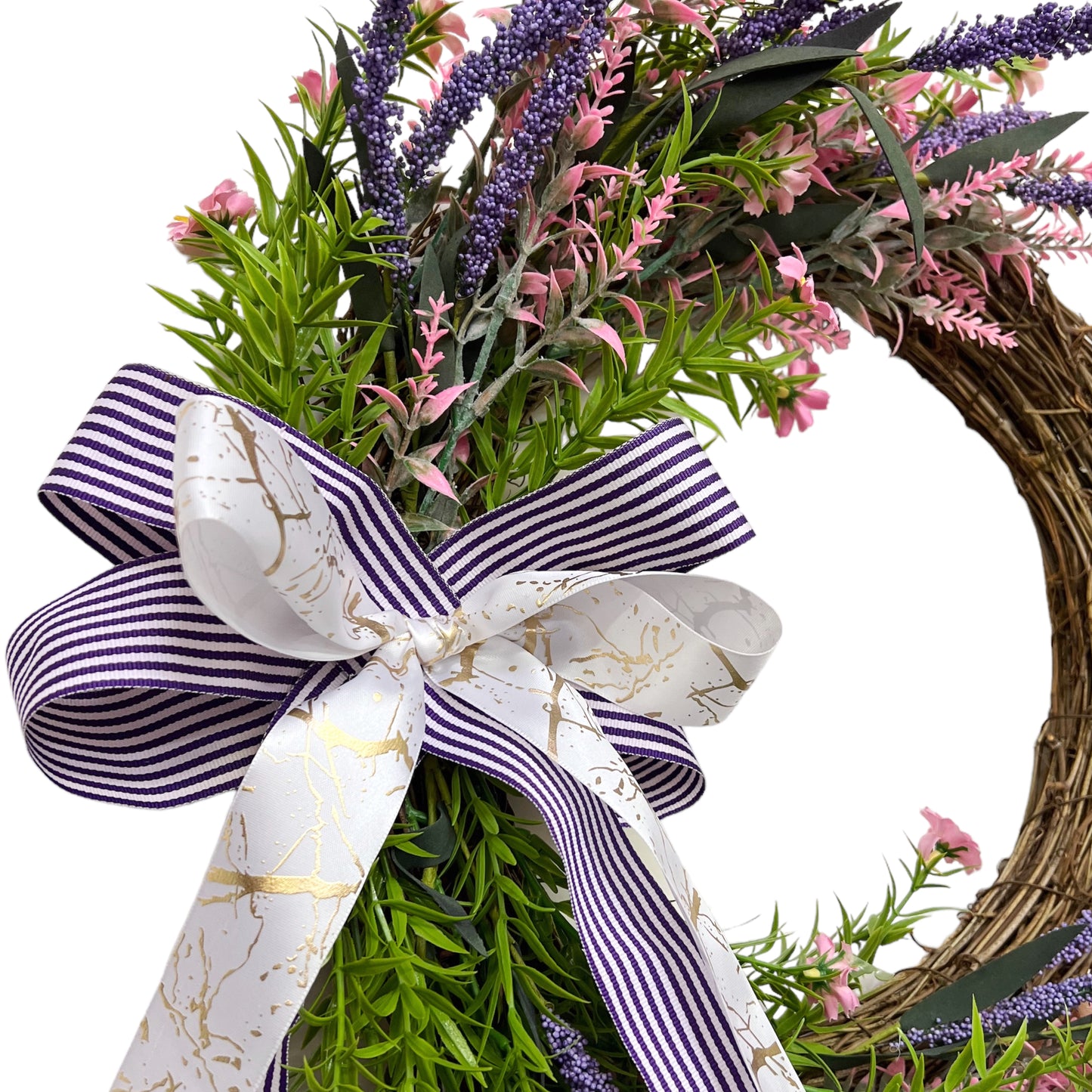 Artificial Lavender & Daisy Wreath