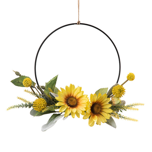 Artificial Sunflower and Lavender Wreath Decoration
