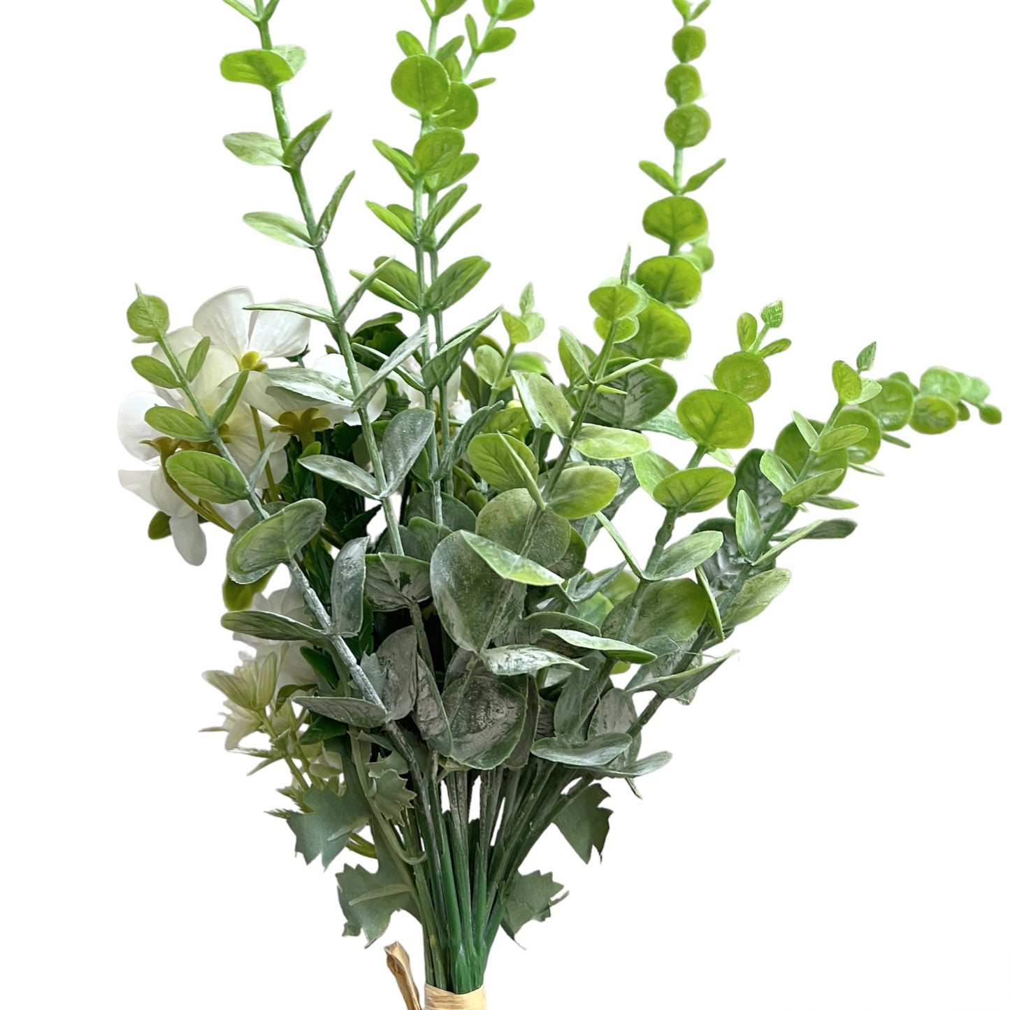 Artificial Camellia Eucalyptus Flower Bouquet Floral Arrangement