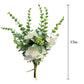 Artificial Camellia Eucalyptus Flower Bouquet Floral Arrangement