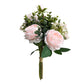 Elegant Peony and Eucalyptus Artificial Flower Bouquet Arrangement