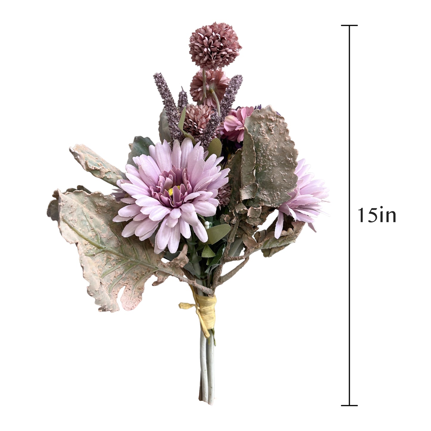 Chrysanthemum, Daisy, and Dandelion Bouquet Artificial Floral Arrangement