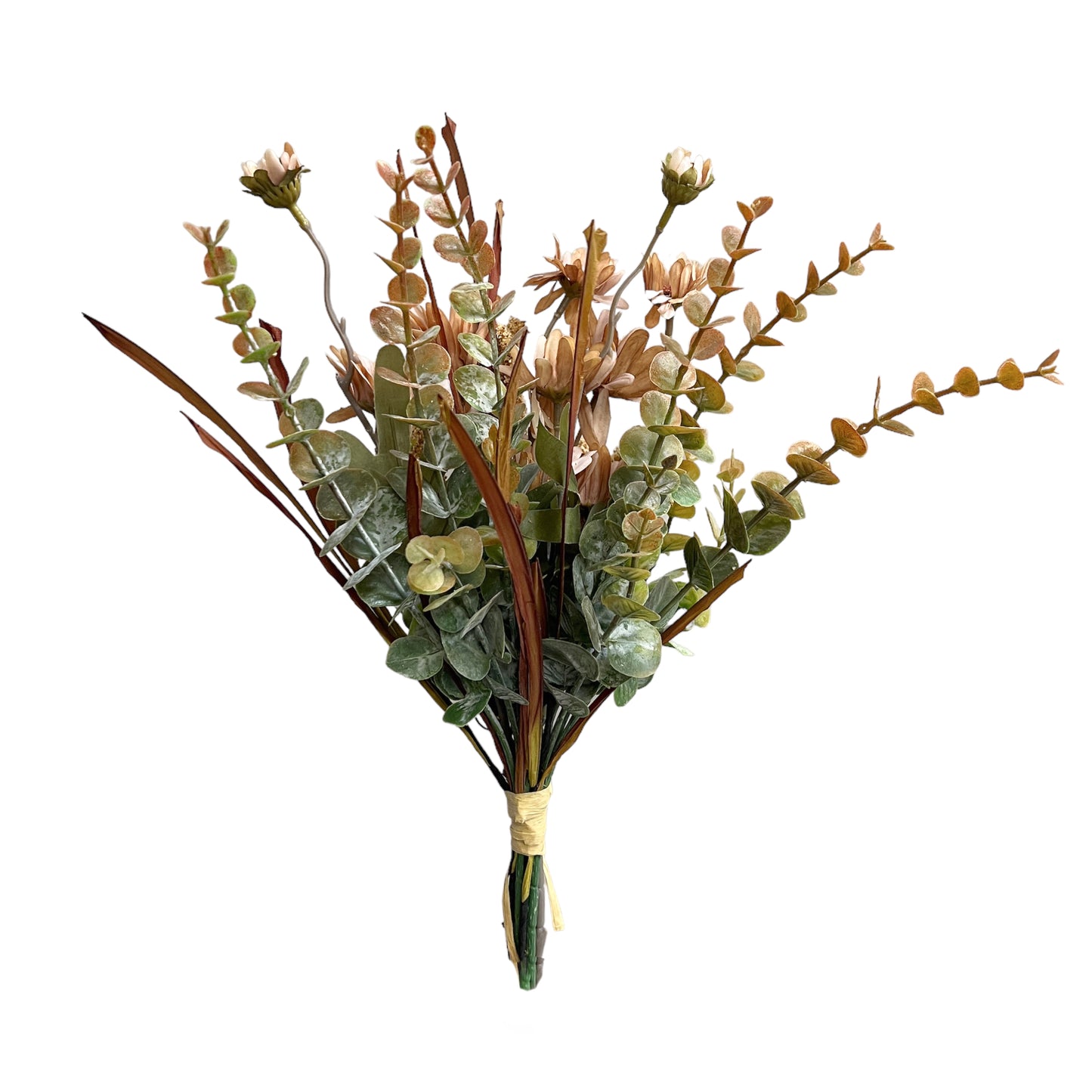 Artificial Daisy and Eucalyptus Flower Bouquet for Home Decor - Perfect Floral Arrangement