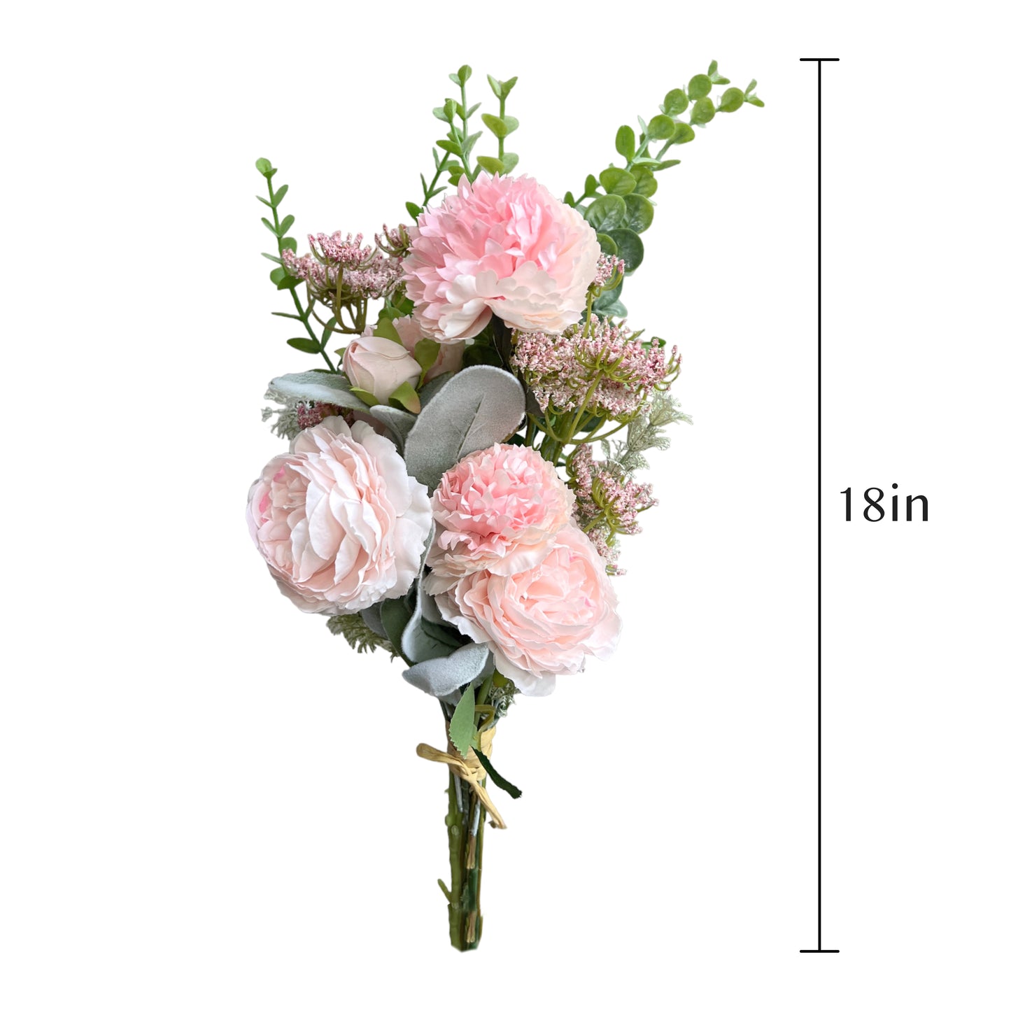 Elegant Pink Peony Artificial Flowers Arrangement - Perfect for Home Decor and Events