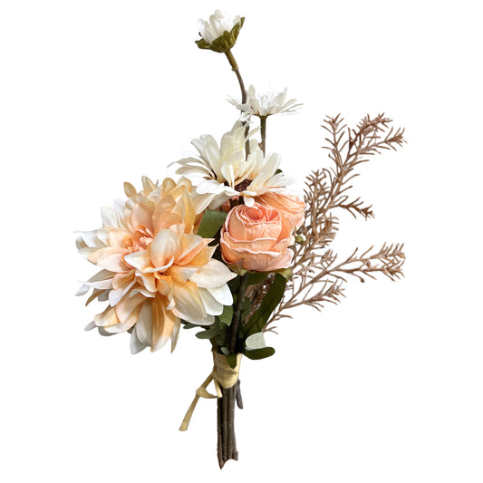 Artificial Flower Arrangement - Dahlia and Dried Rose Bouquet