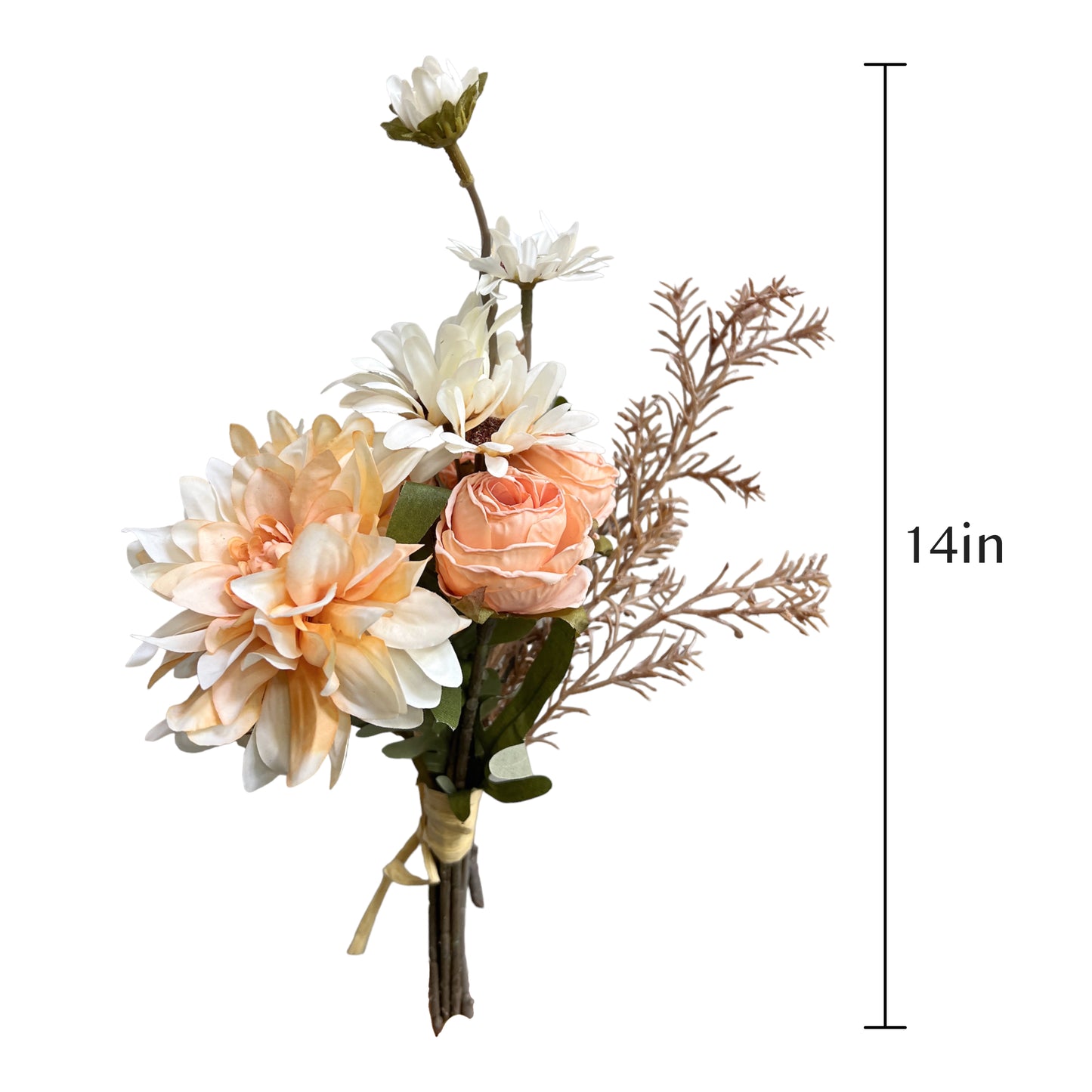 Artificial Flower Arrangement - Dahlia and Dried Rose Bouquet