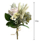 Faux Dahlia, Rose, and Gardenia Flower Bouquet - Elegant Artificial Floral Arrangement