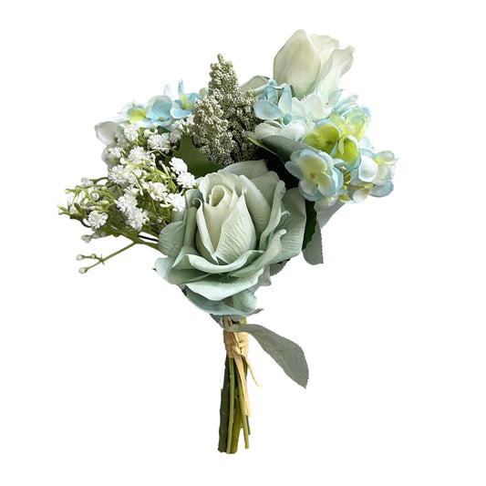 Artificial Pale Green Rose Pomander Bouquet Arrangement