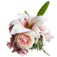 Artificial Lily Rose Cockscomb Bouquet Arrangement