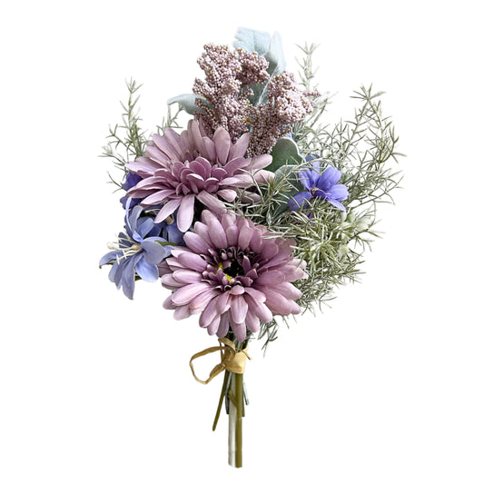 Artificial Daisy Orchid and Pine Branch Bouquet Arrangement