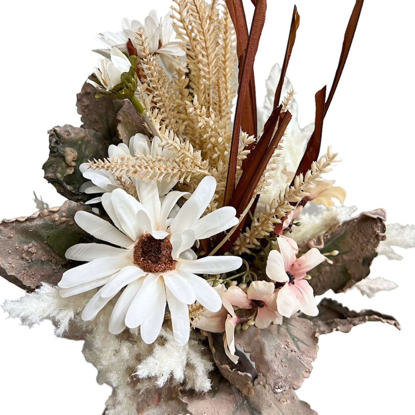 Autumn Harvest Artificial Chrysanthemum and Grass Bouquet Arrangement