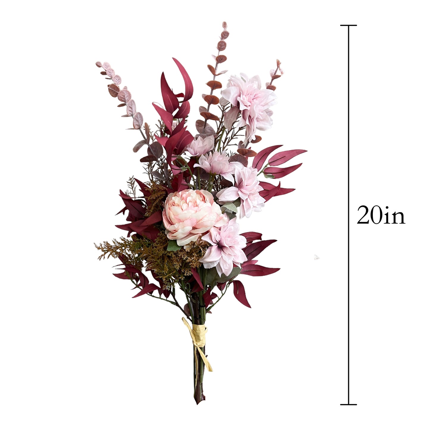 Artificial Dahlia and Tea Rose Bouquet Arrangement