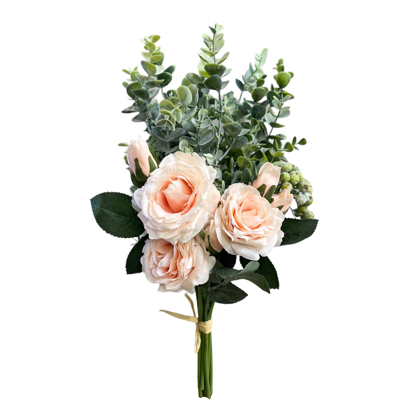 Artificial Rose Eucalyptus Floral Arrangement