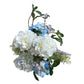 Blue Carnation and Hydrangea Artificial Floral Arrangement