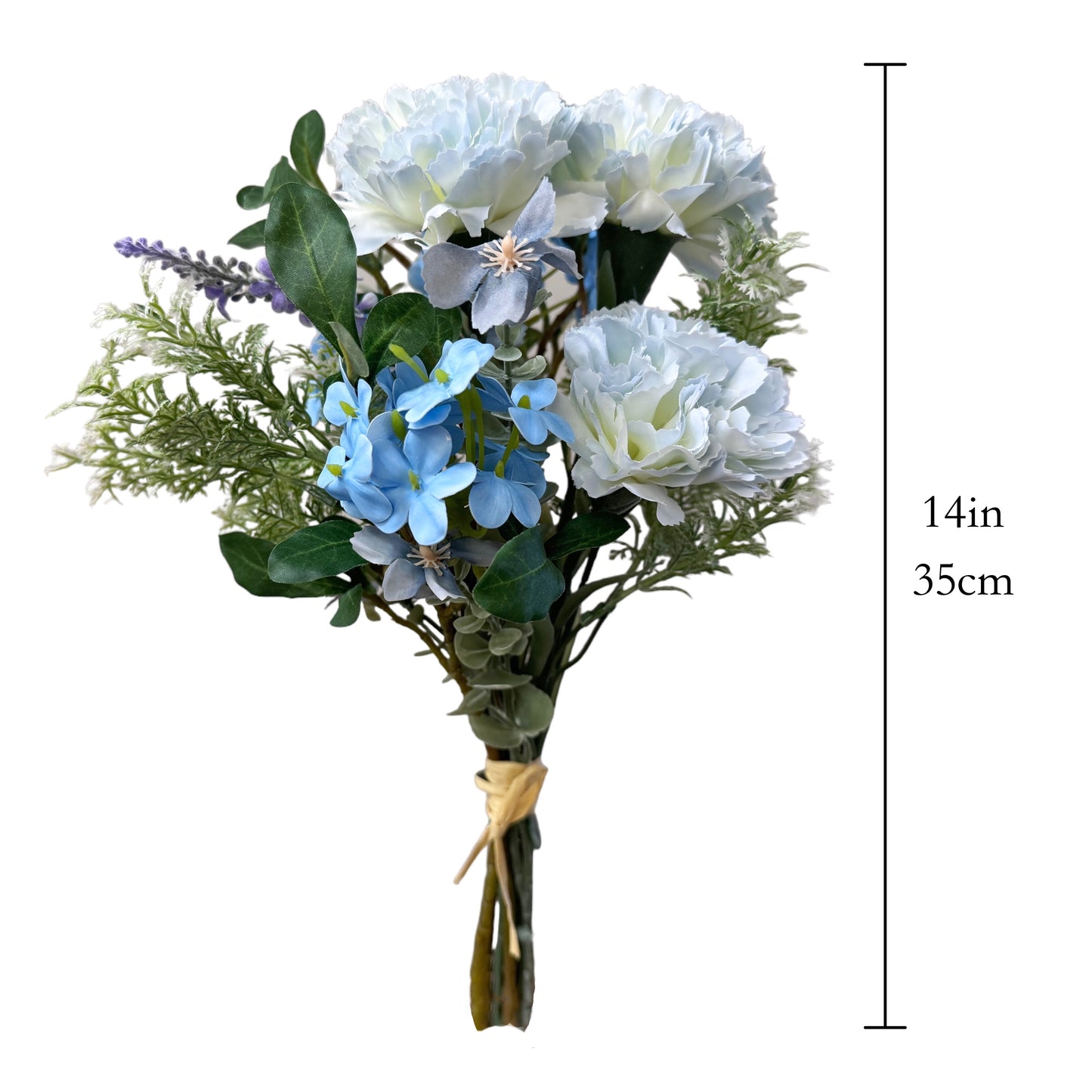 Blue Carnation and Hydrangea Artificial Floral Arrangement