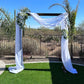 White Rose and Eucalyptus Wedding Arch Backdrop Decor - Set of 2