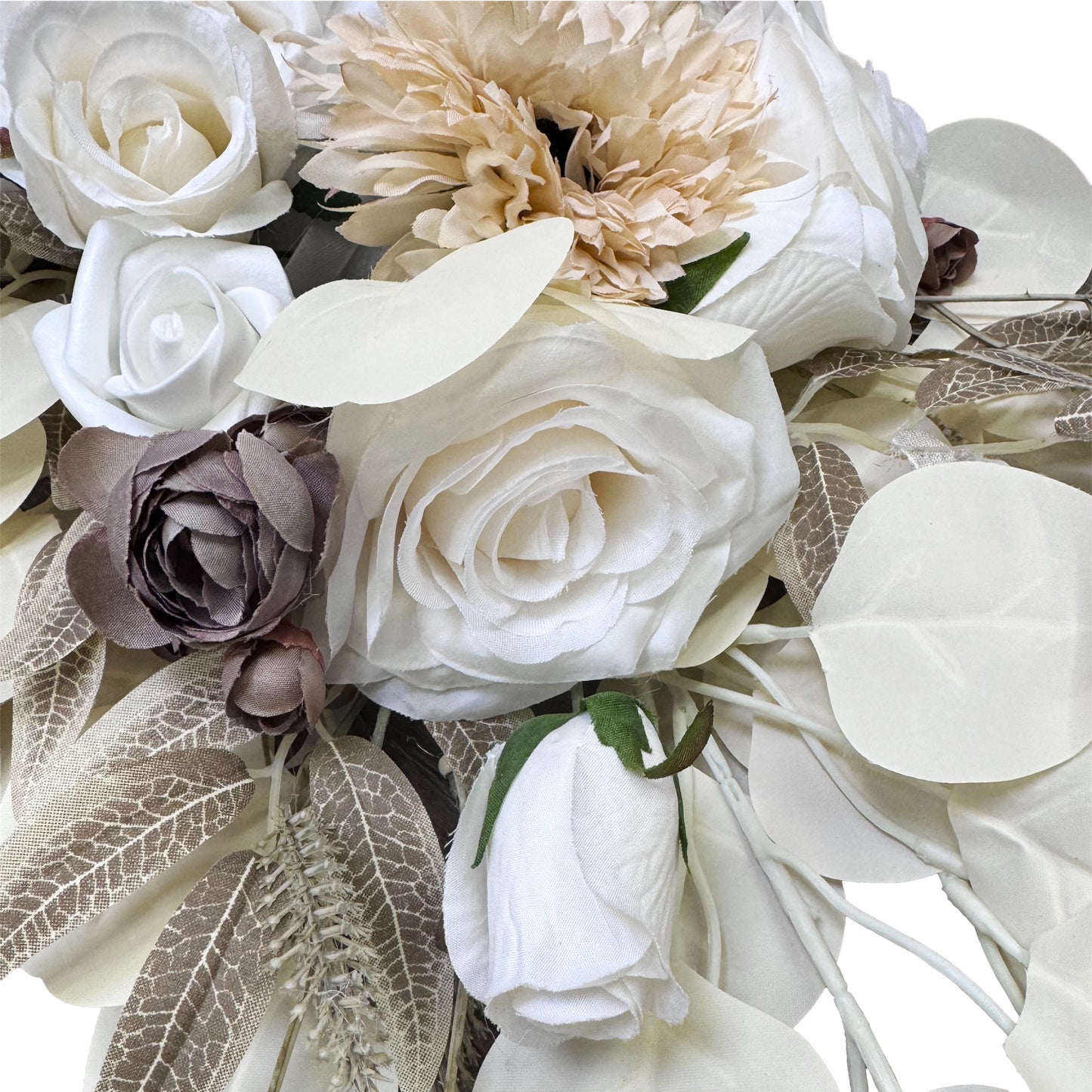 Wedding Arch Floral Decor Set - Ivory Elegance, Large & Small