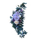 2-Piece Purple and Cream Rose Arch Flower Set with Ribbon Backing