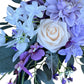 2-Piece Purple and Cream Rose Arch Flower Set with Ribbon Backing