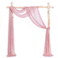 Elegant Sheer Voile Wedding Arch Draping Curtains (Set of 2)