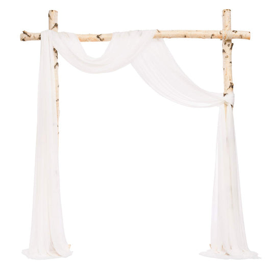 Elegant Sheer Voile Wedding Arch Draping Curtains (Set of 2)