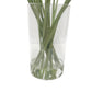 Handcrafted Real Touch Tulip Bouquet – 20 Customizable Artificial Tulips in Glass Vase with Faux Water, 14” Tall