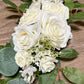 White Rose and Eucalyptus Wedding Arch Backdrop Decor - Set of 2