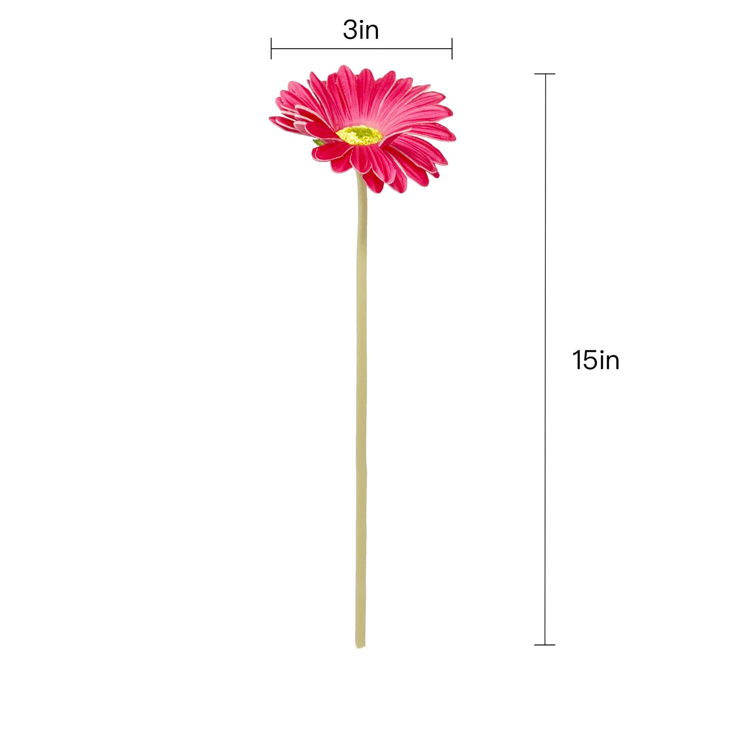 Artificial Real Touch Gerbera Barberton Daisy Stems (Set of 6)
