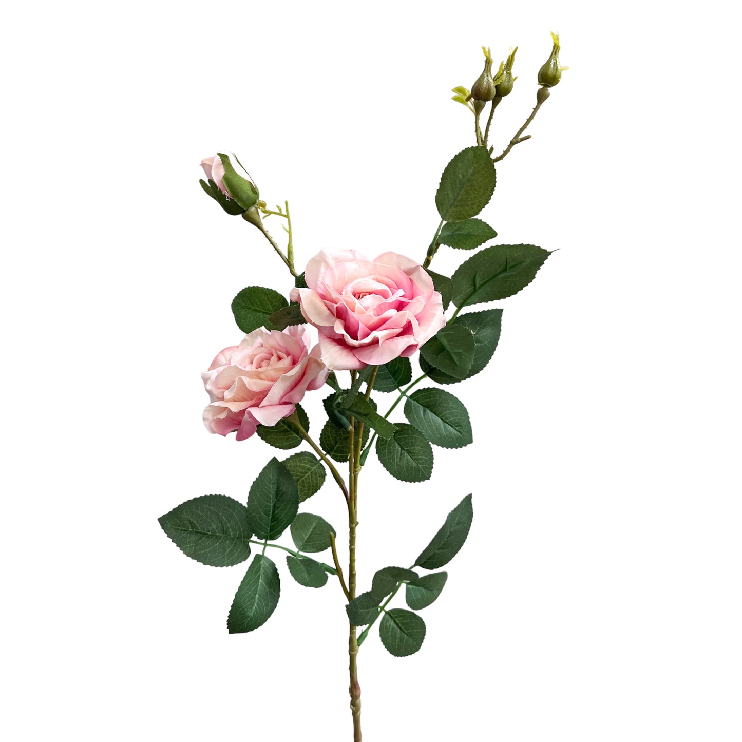 Set of 3 Artificial Rose Flower Stems, 36 inches Tall