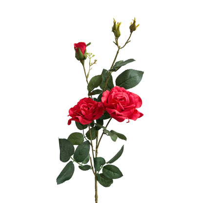 Set of 3 Artificial Rose Flower Stems, 36 inches Tall