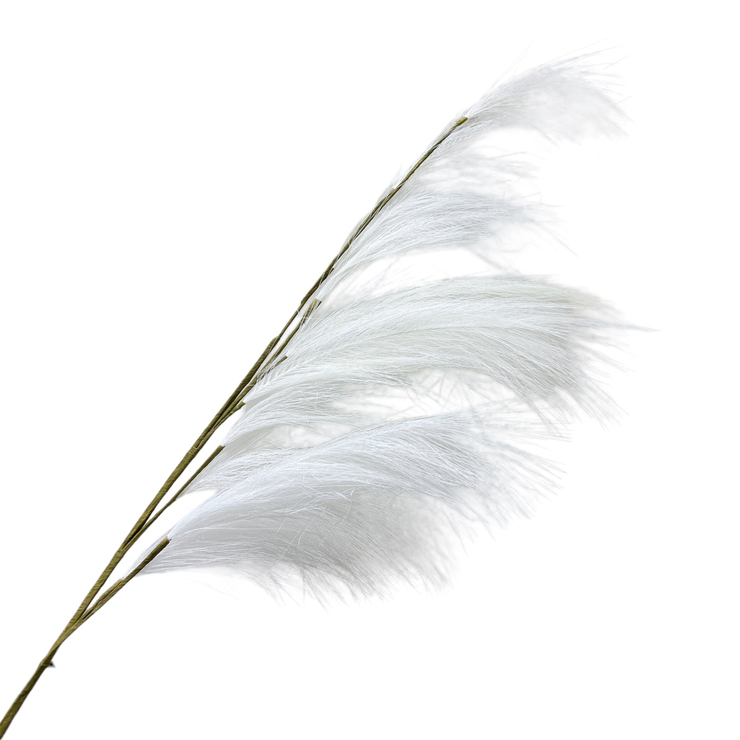 Set of 10 Artificial Pampas Grass Stems, 43 Inches Tall